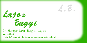 lajos bugyi business card